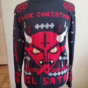 F*ck Christmas, Hail Satan holiday sweater